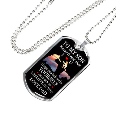 Father Son Heart Necklace From Father Birthday Gifts, Christmas Gifts Luxury Do